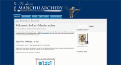 Desktop Screenshot of manchuarchery.org